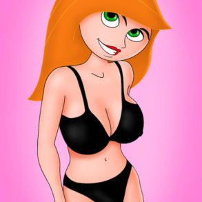 Kim Possible Poses in Lingerie