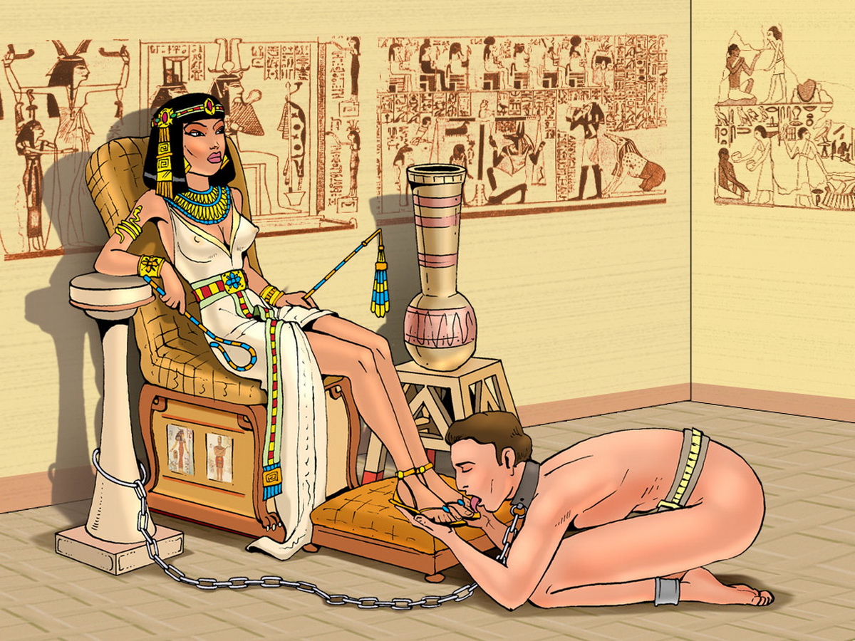 Foot Worship for His Egyptian Goddess. 