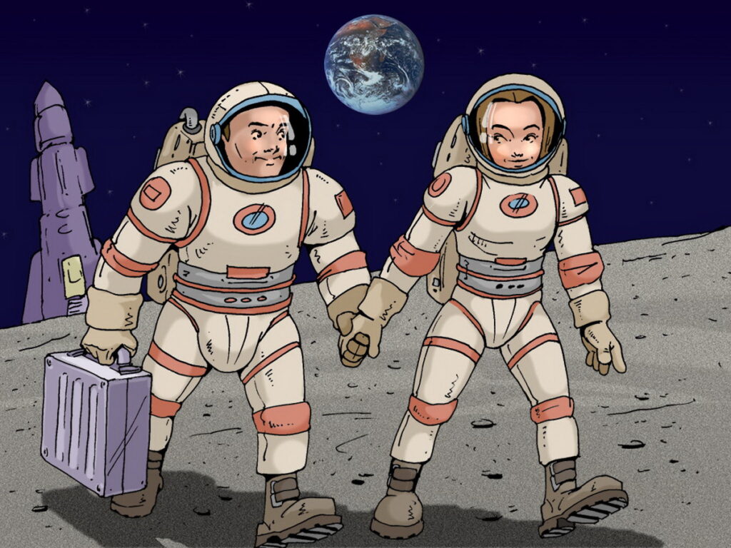 Bruce and His Astronaut Slave Looking Hot