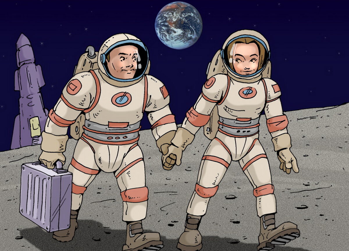Bruce and His Astronaut Slave Looking Hot
