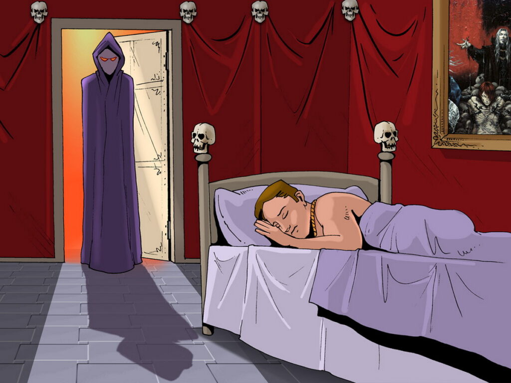 Hooded Figure Enters Bruce's Room