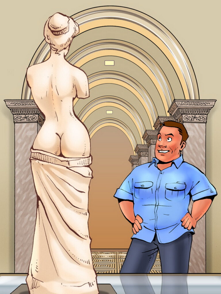Sexy Statue and a Sexier Stud